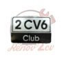 Autocollant rectangulaire 2CV6 CLUB