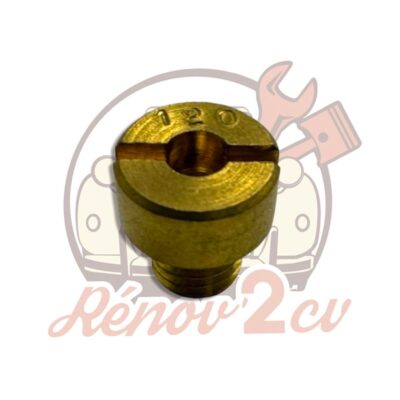 Gicleur d’essence 120 grand modèle pour carburateur 2cv Méhari Dyane Acadiane