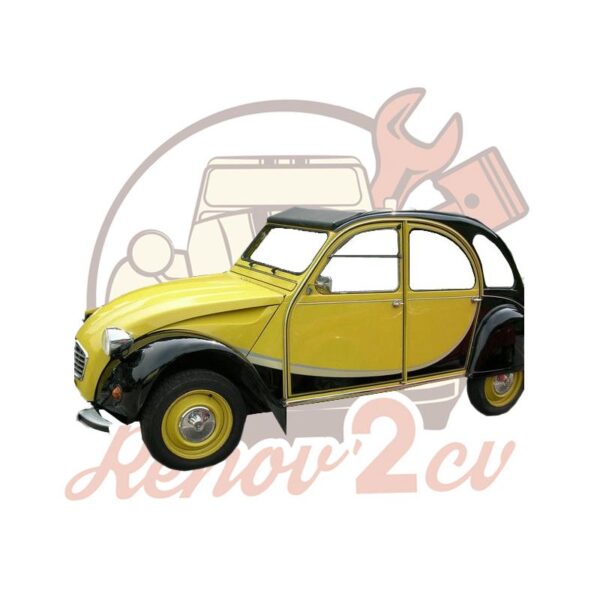 Kit autocollant 2cv charleston jaune noir – Image 2