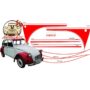 Kit autocollant 2cv dolly rouge vallelunga