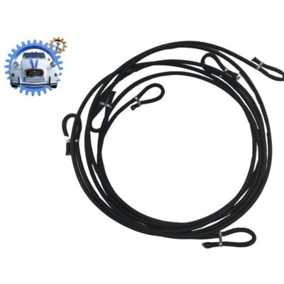 Lot de 3 élastiques noirs pour bâche de méhari