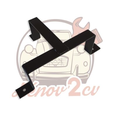 Support bidon d’huile 2L en Acier peint noir épaisseur 3mm pour 2cv